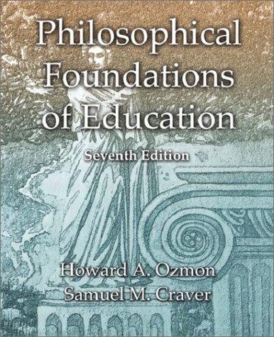 Couverture : Philosophical foundations of education