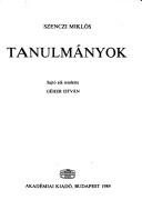 Couverture : Tanulmányok