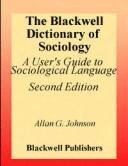 Couverture : The Blackwell dictionary of sociology