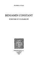 Couverture : Benjamin Constant