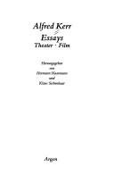Couverture : Essays