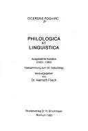 Couverture : Philologica et linguistica