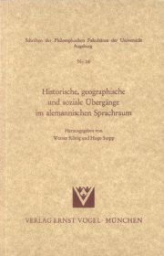 Couverture : Historische, geographische und soziale Übergänge im alemannischen Sprachraum