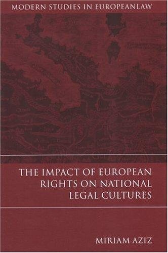 Couverture : The Impact of European Rights on National Legal Cultures (Modern Studies in European Law)