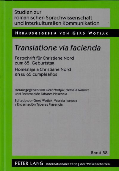 Couverture : Translatione via facienda