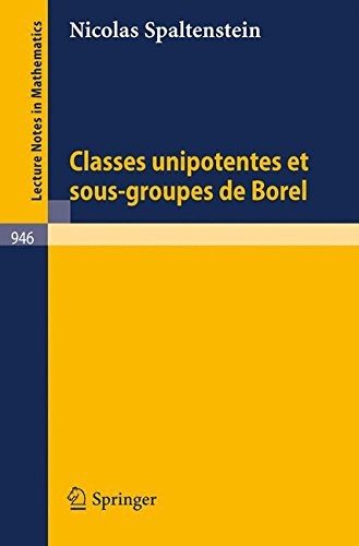 Couverture : Classes unipotentes et sous-groupes de Borel