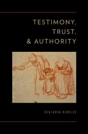 Couverture : Testimony, trust, and authority