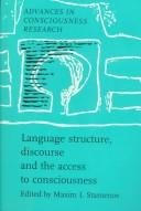 Couverture : Language structure, discourse, and the access to consciousness