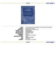 Couverture : The Edinburgh encyclopedia of continental philosophy