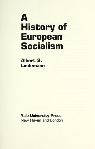 Couverture : A history of European socialism