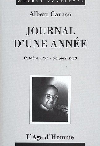 Couverture : Journal d'une année