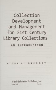 Couverture : Collection development and management for 21st century library collections