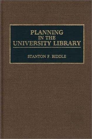 Couverture : Planning in the university library