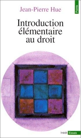 Couverture : Introduction élémentaire au droit