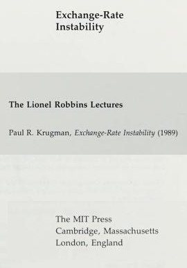 Couverture : Exchange-rate instability