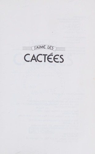 Couverture : J'aime les cactées