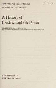 Couverture : A history of electric light & power