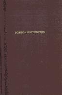 Couverture : Foreign investments
