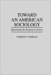 Couverture : Toward an American sociology