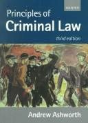 Couverture : Principles of criminal law
