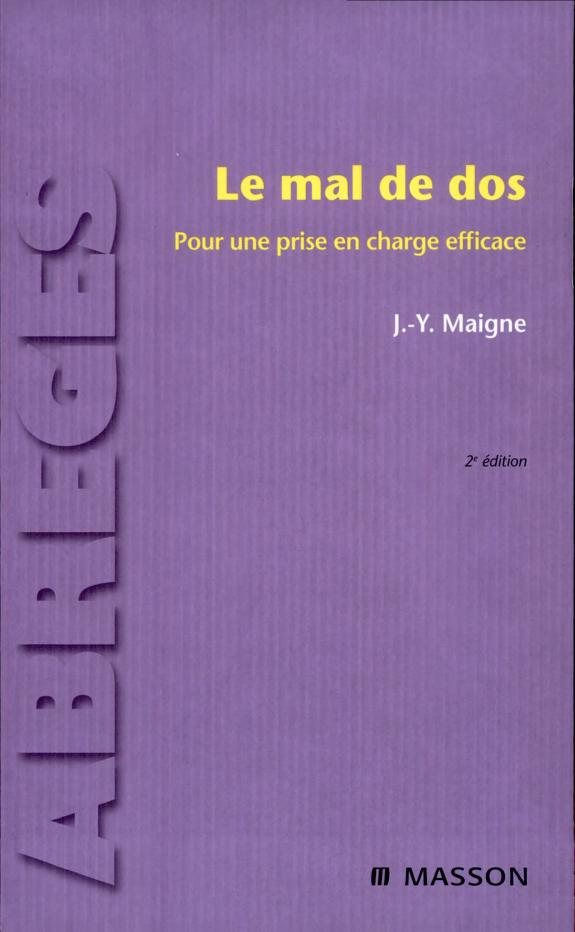 Couverture : Le mal de dos