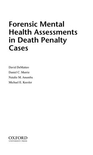Couverture : Forensic mental health assessments in death penalty cases