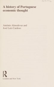 Couverture : A history of Portuguese economic thought