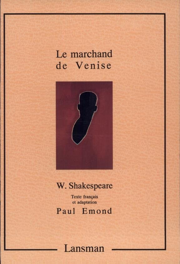 Couverture : Le marchand de Venise