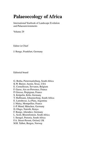 Couverture : Holocene palaeoenvironmental history of the central Sahara