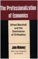 Couverture : The professionalization of economics