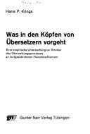 Couverture : Was in den Köpfen von Übersetzern vorgeht
