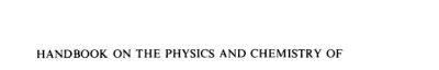 Couverture : Handbook on the physics and chemistry of the actinides