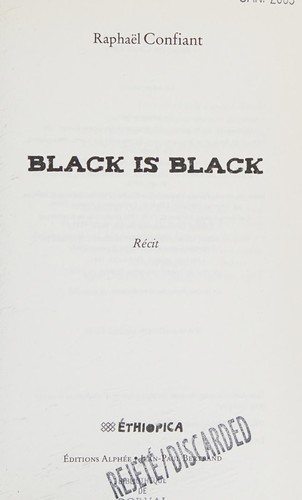 Couverture : Black is black