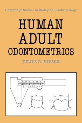 Couverture : Human adult odontometrics