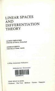 Couverture : Linear spaces and differentiation theory
