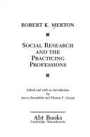 Couverture : Social research and the practicing professions