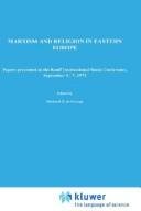 Couverture : Marxism and religion in Eastern Europe
