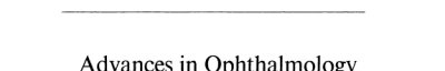 Couverture : Advances in Ophthalmology