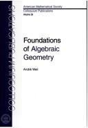Couverture : Foundations of Algebraic Geometry (Colloquium Publications (Amer Mathematical Soc))