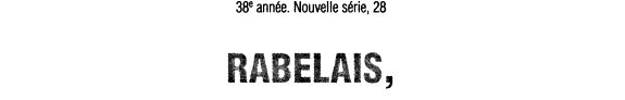 Couverture : Rabelais, humaniste sérieux et divertissant