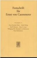 Couverture : Festschrift für Ernst von Caemmerer zum 70. Geburtstag