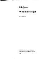 Couverture : What is ecology?