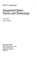 Couverture : Integrated optics: theory and technology
