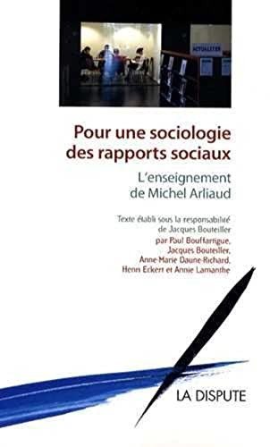 Couverture : Pour une sociologie des rapports sociaux
