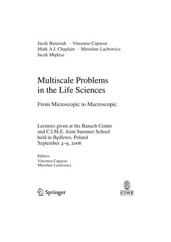 Couverture : Multiscale problems in the life sciences