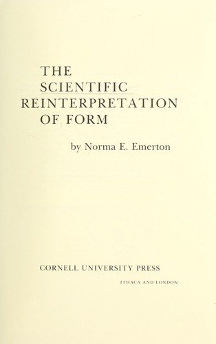 Couverture : The scientific reinterpretation of form