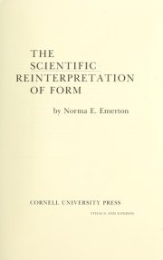 Couverture : The scientific reinterpretation of form