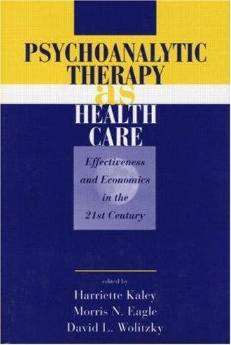 Couverture : Psychoanalytic therapy as health care