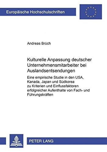 Couverture : Kulturelle Anpassung deutscher Unternehmensmitarbeiter bei Auslandsentsendungen