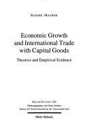 Couverture : Economic growth and international trade with capital goods
